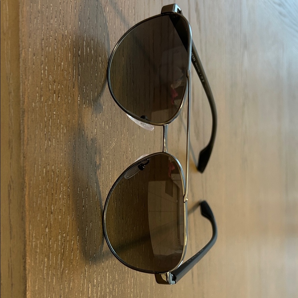 Stylish PRADA Linea Rossa Aviator Sunglasses with Gunmetal Frame